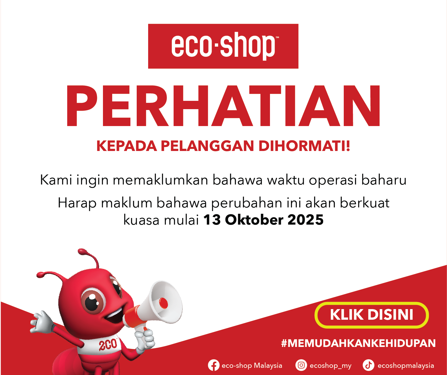 Notice Business Hour